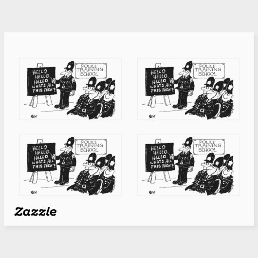 警察養成所 長方形シール (シート)