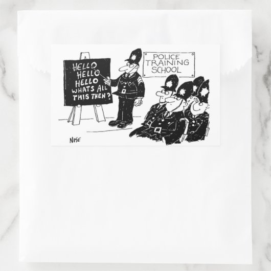 警察養成所 長方形シール (バッグ)