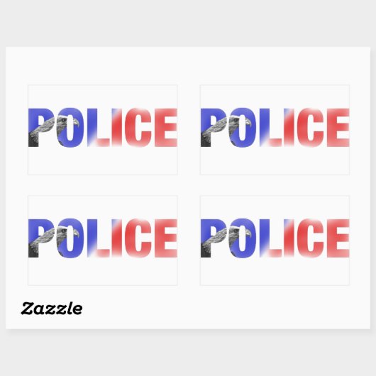 警察2 長方形シール (シート)