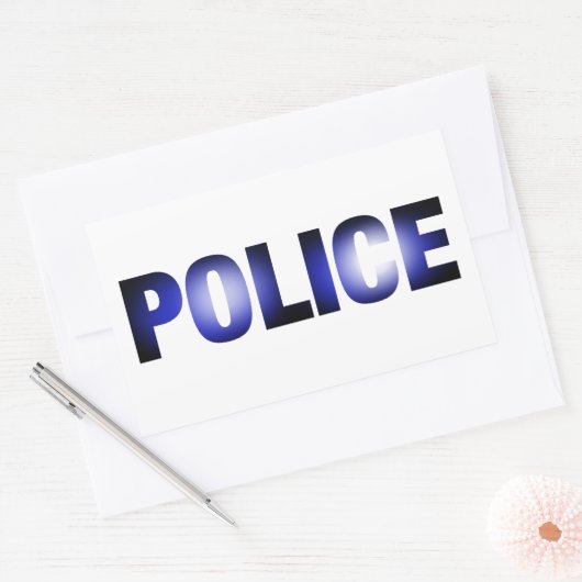 警察3 長方形シール (封筒)