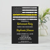 警察911ディスパッチャ退職薄い黄色い線 招待状 (スタンド正面)