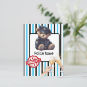 警察 おめでとう  ポストカード (スタンド正面)