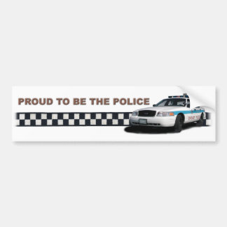 警察"であること誇りを持ったな分隊Checkerband " バンパーステッカー