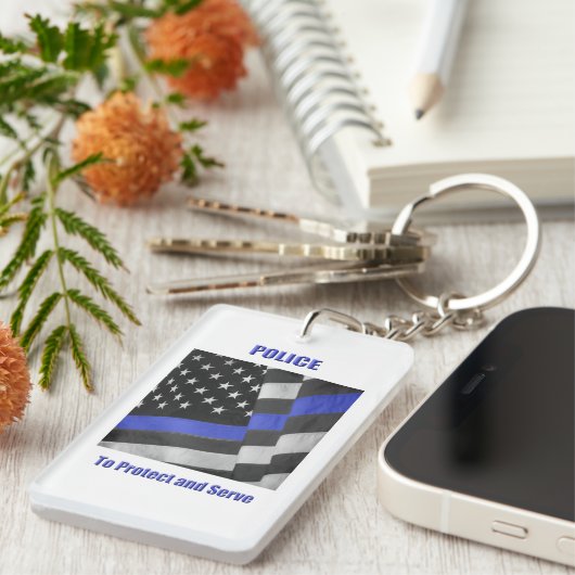 警察 キーホルダー (正面右)