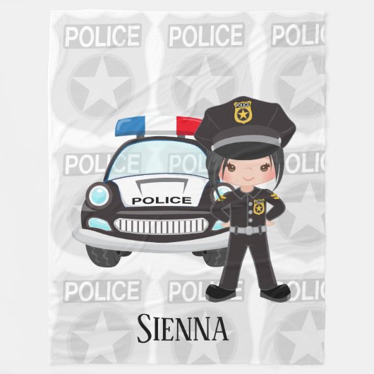 警察 フリースブランケット (正面)