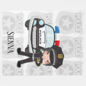 警察 フリースブランケット (正面(横))