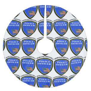 警察 ブラッシュドポリエステルツリースカート