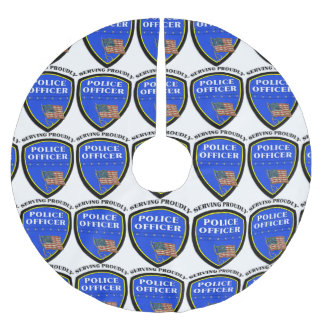 警察 ブラッシュドポリエステルツリースカート