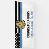 警察 ブルーラインフラッグ 卒業おめでとう 横断幕 (縦)