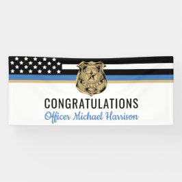 警察 ブルーラインフラッグ 卒業おめでとう 横断幕