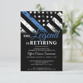 警察 ブルーライン 法執行機関 引退パーティー 招待状 (スタンド正面)