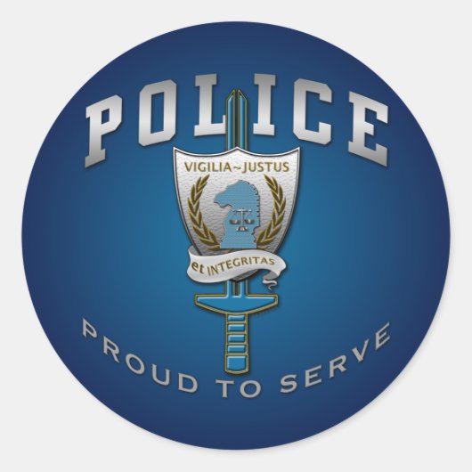 警察 ラウンドシール (正面)