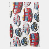 警察、救急車、消防車 キッチンタオル (縦)