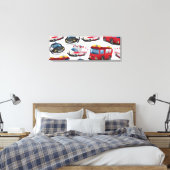 警察、救急車、消防車 キャンバスプリント (インサイチュ (寝室))