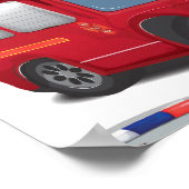 警察、救急車、消防車 ポスター (角)