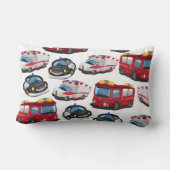 警察、救急車、消防車 ランバークッション (裏面)