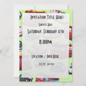 警察、救急車、消防車 招待状 (裏面)