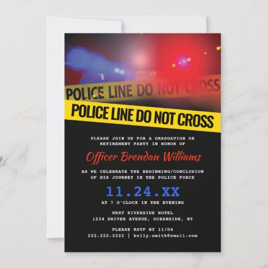 警察 法執行パーティー 招待状 (正面)