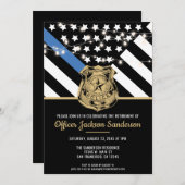 警察 法執行官 引退 招待状 (正面/裏面)