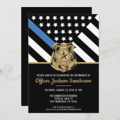 警察 法執行官 引退 招待状 (正面/裏面)