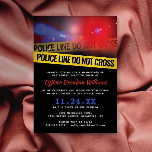 警察 法執行 パーティー 招待状
