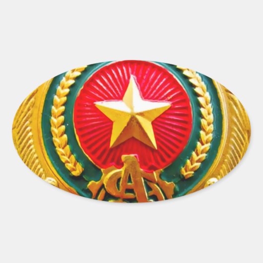 警察・消防署バッジ 楕円形シール (正面)