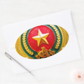 警察・消防署バッジ 楕円形シール (封筒)