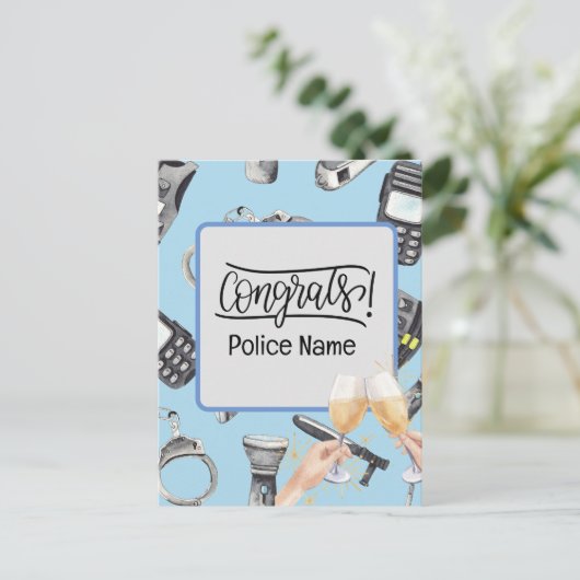 警察 祝福 ポストカード (スタンド正面)
