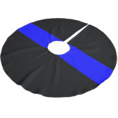 警察-薄いブルーライン ブラッシュドポリエステルツリースカート (アングル)