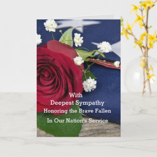 警察 – 軍隊共感書 カード (黄色い花)