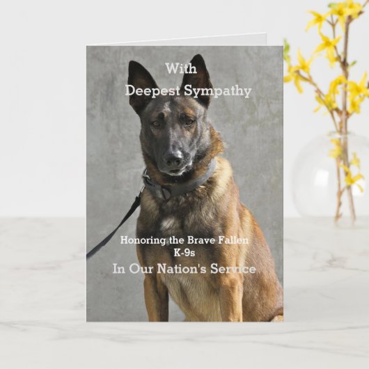 警察 – 軍隊K9共感表 カード (黄色い花)