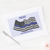 警察 長方形シール (封筒)