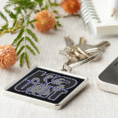 警察K9の単位の足のプリント キーホルダー (側面)