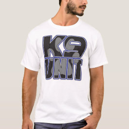 警察K9の単位の足のプリント Tシャツ