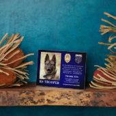 警察K9の引退役将犬法執行部  フォトプラーク (側面)