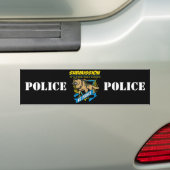 警察K9の服従 バンパーステッカー (車上)