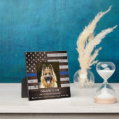 警察K9メモリアル落ちたオフィサー警察犬 フォトプラーク (インサイチュ)