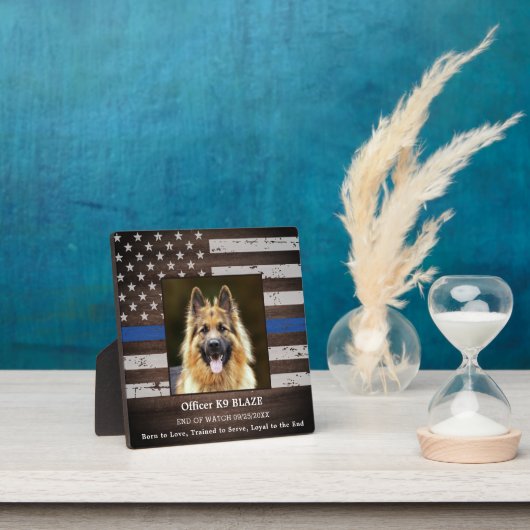 警察K9メモリアル落ちたオフィサー警察犬 フォトプラーク (インサイチュ)