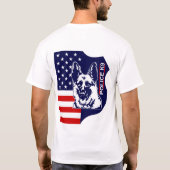警察K9米国のTシャツ Tシャツ (裏面)
