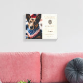 警察K9記念写真警察犬パーソナライズされた キャンバスプリント (インサイチュ (リビング))