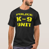 警察K-9部隊将校小型文字犬扱い Tシャツ (正面)