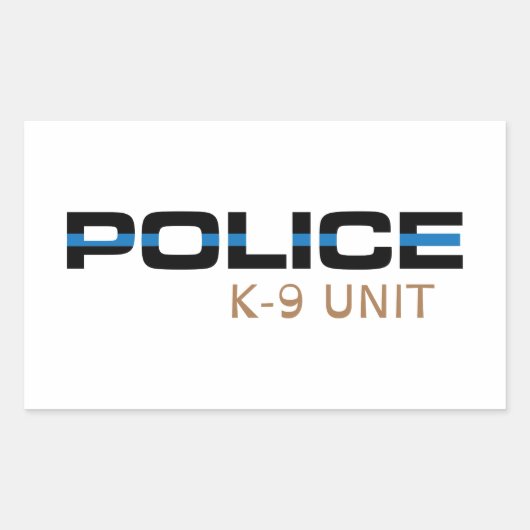警察K-9部隊 長方形シール (正面)