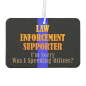 警察LEOサポーター薄いブルーライン カーエアーフレッシュナー (裏面)