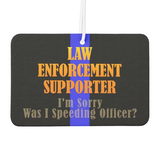 警察LEOサポーター薄いブルーライン カーエアーフレッシュナー (裏面)