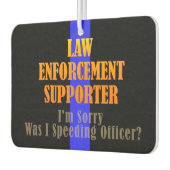 警察LEOサポーター薄いブルーライン カーエアーフレッシュナー (左)