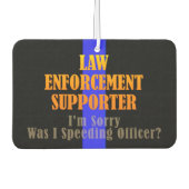 警察LEOサポーター薄いブルーライン カーエアーフレッシュナー (正面)