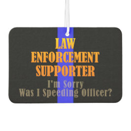 警察LEOサポーター薄いブルーライン カーエアーフレッシュナー