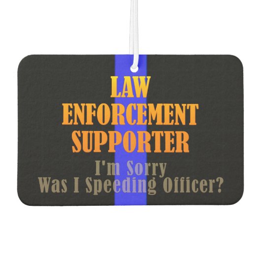 警察LEOサポーター薄いブルーライン カーエアーフレッシュナー (正面)