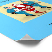 警察Navidadのおもしろいクリスマス漫画のポスター ポスター (角)