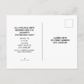 警察SUVシンブルーラインスペシャルオペ誕生日 インビテーションポストカード (裏面)